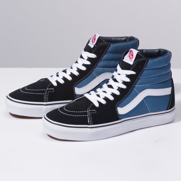 high top vans black and blue